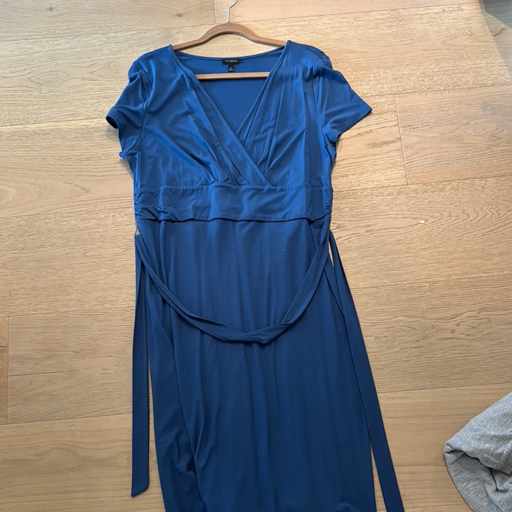 Elegant Blue Wrap Dress